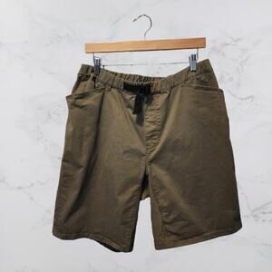 Mountain Hardwear XL Men's Cotton Blend Shorts Pull On Olive Green